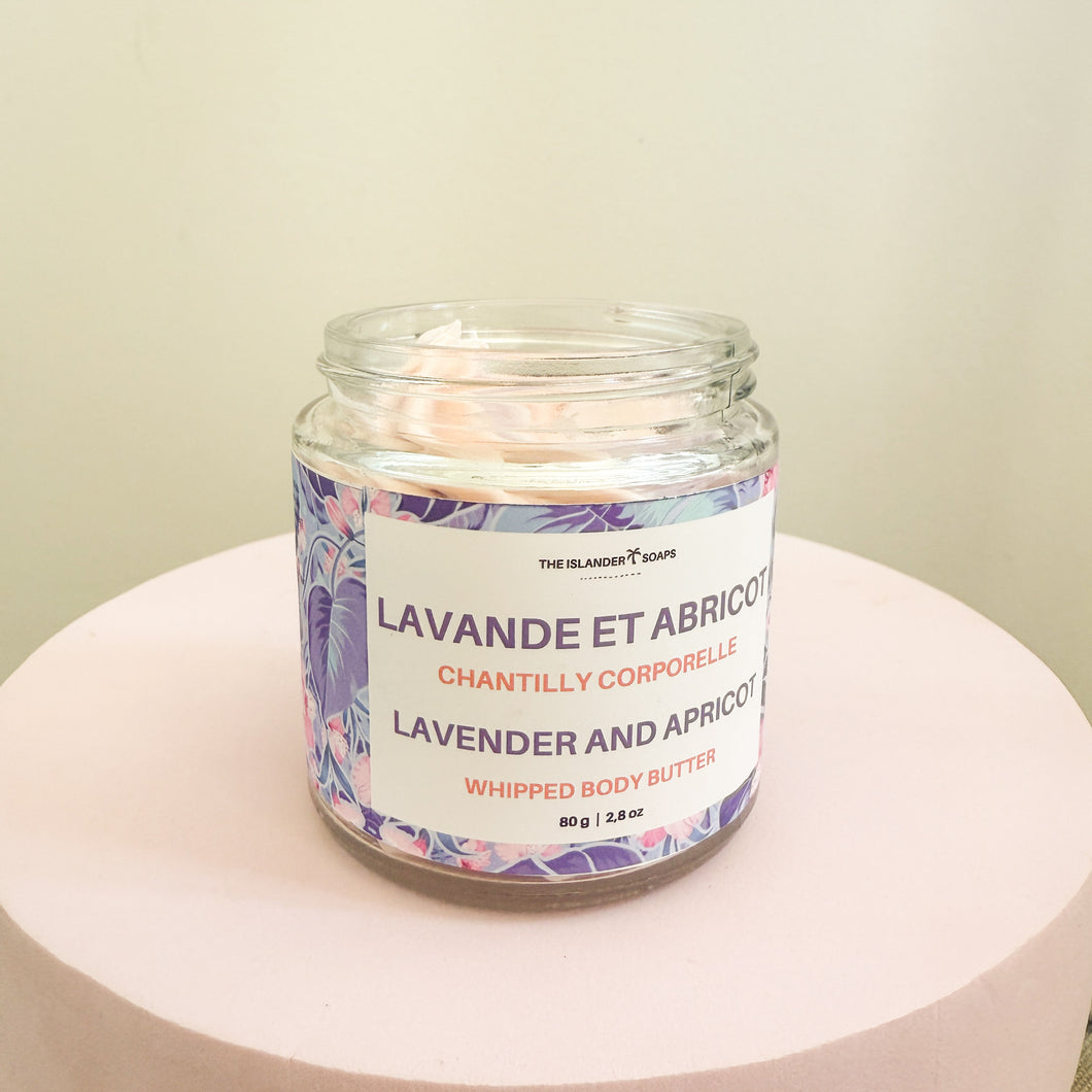 Chantilly corporelle lavande et abricot